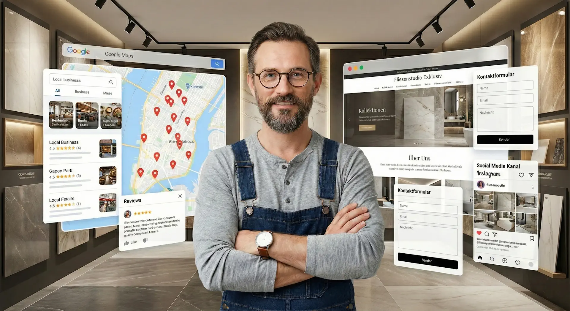 Ausstattung einer modernen Webseite